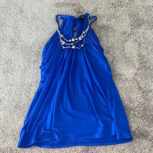 Blue White House Black Market Tank